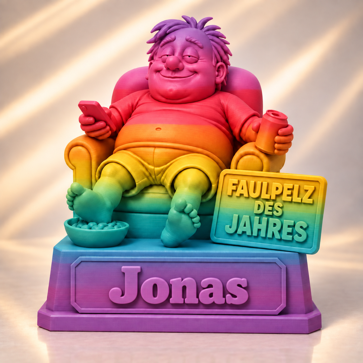 Faulpelz des Jahres mit Wunschtext | Männlich