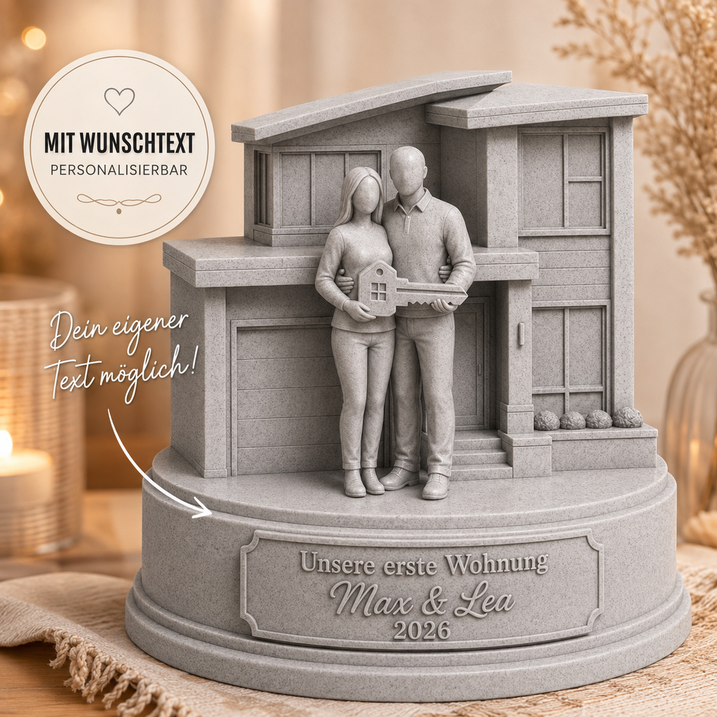 Unser Zuhause Figur mit Wunschtext