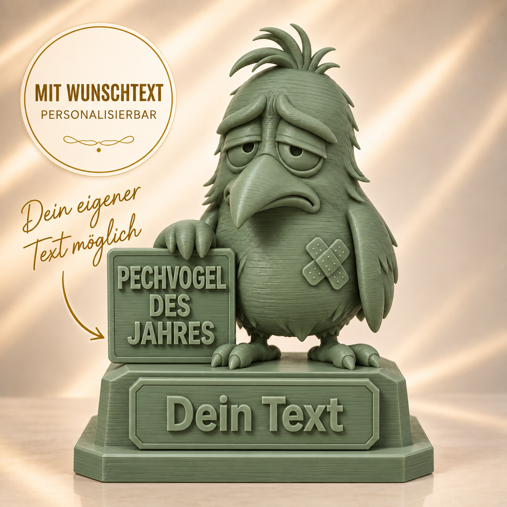 Pechvogel des Jahres mit Wunschtext